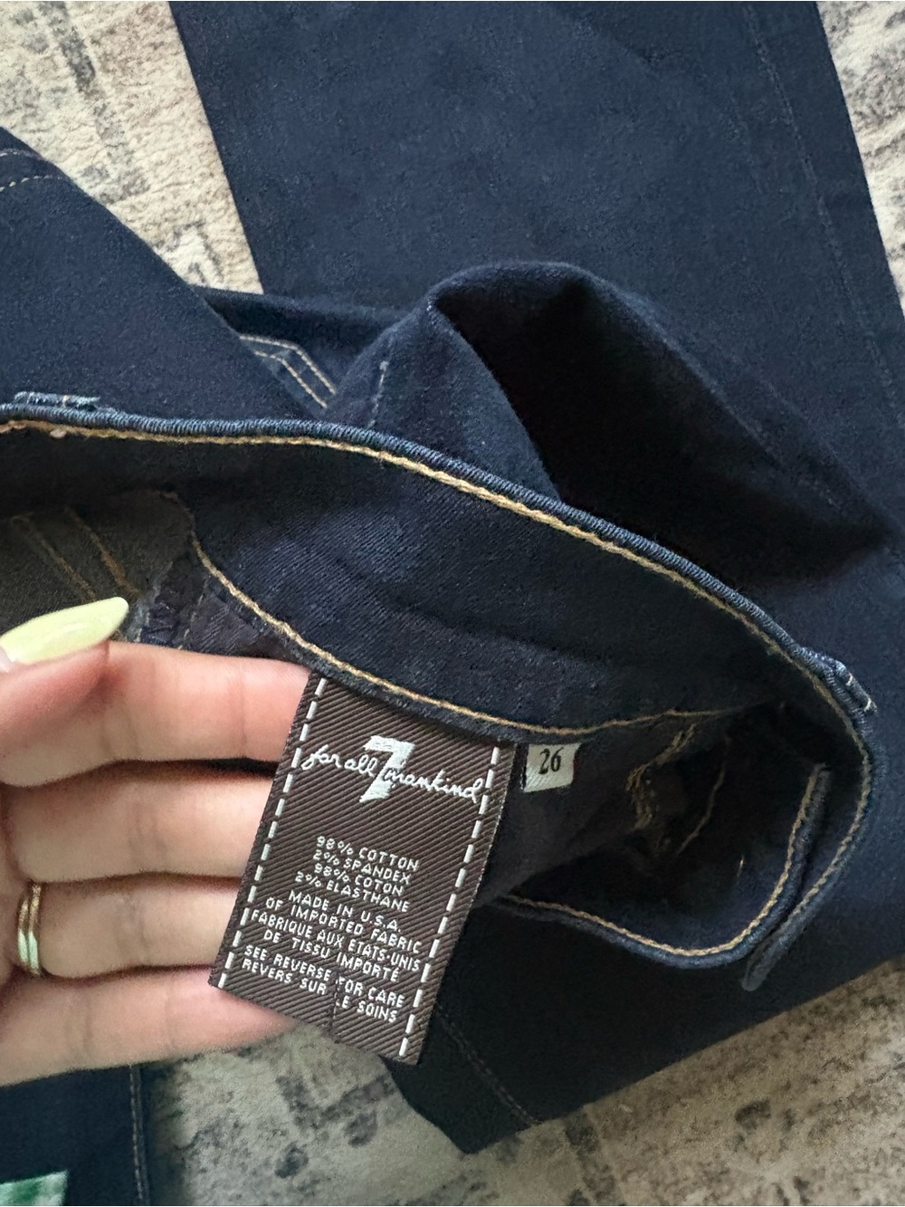 7 for all mankind western cowgirl bootcut jeans size 26 LONG the skinny bootcut - Picture 4 of 7